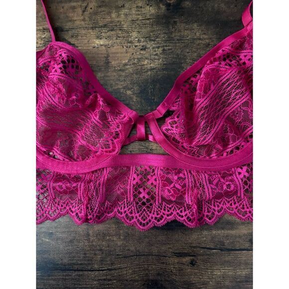 Adore me Odette Unlined Lace Bra Bal- Persnred  Size 36 C NWT - Picture 4 of 5